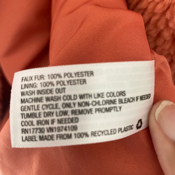 Wild Fable coral teddy bear pea coat - Picture 7 of 11